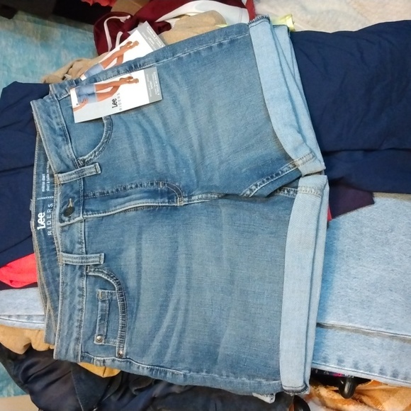 Lee riders women's blue jeans short Sz 10 Medium - Picture 15 of 17